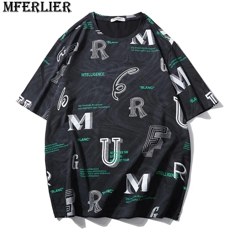 

summer men cotton tshirt short sleeve plus size 10XL 12XL letter mferlier tops tees hipster cool high street tshirt print