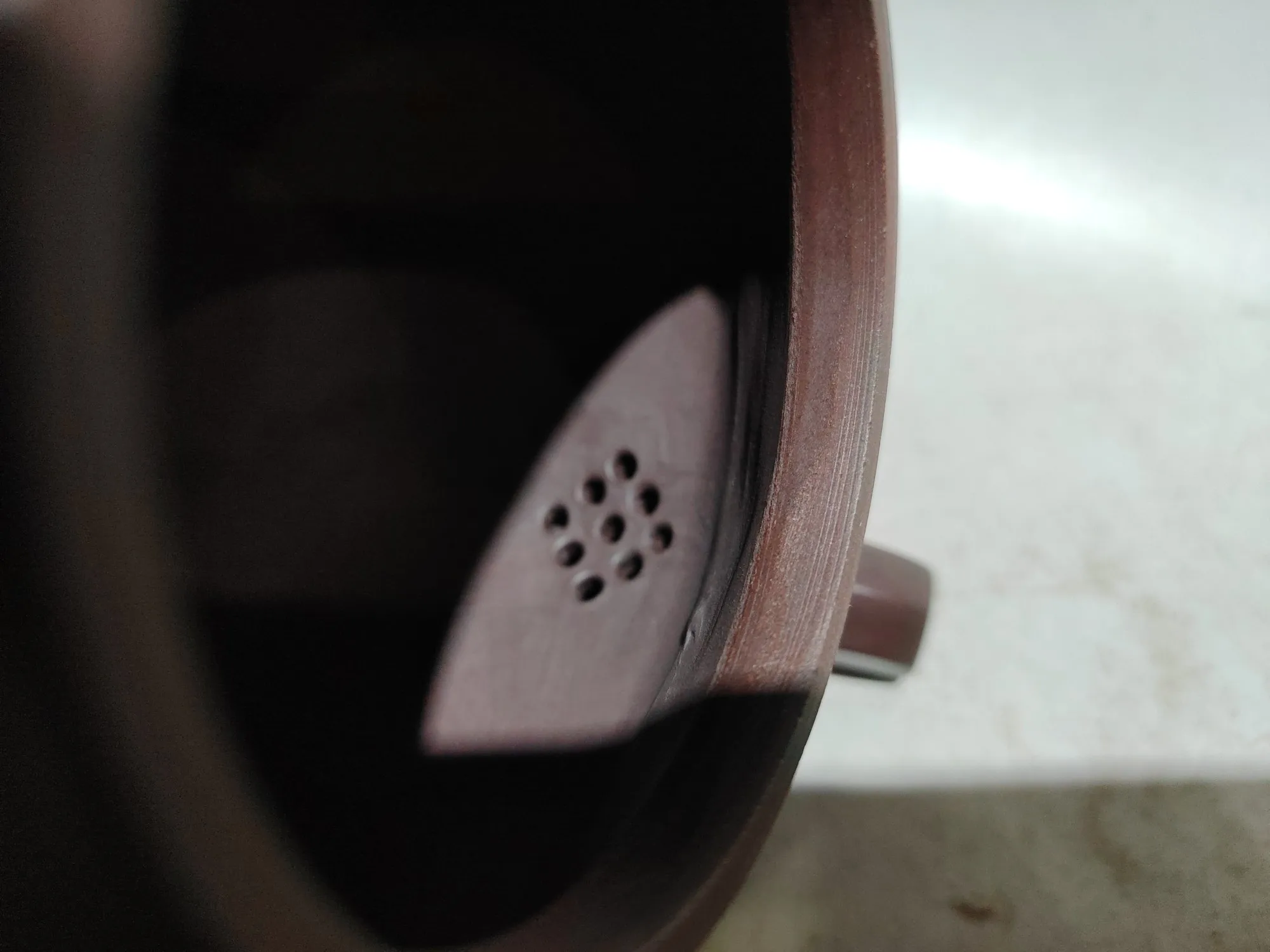 Yixing Purple Clay Pot Old Purple Mud Lucky and Auspicious Pot Ruyi Pattern Pot Kettle Teapot Flagon