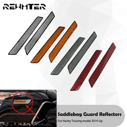 2x motosiklet heybe Guard reflektör mandalı kapak için Harley Touring Electra sokak Glide Road King CVO FLHR FLHT 2014-2024