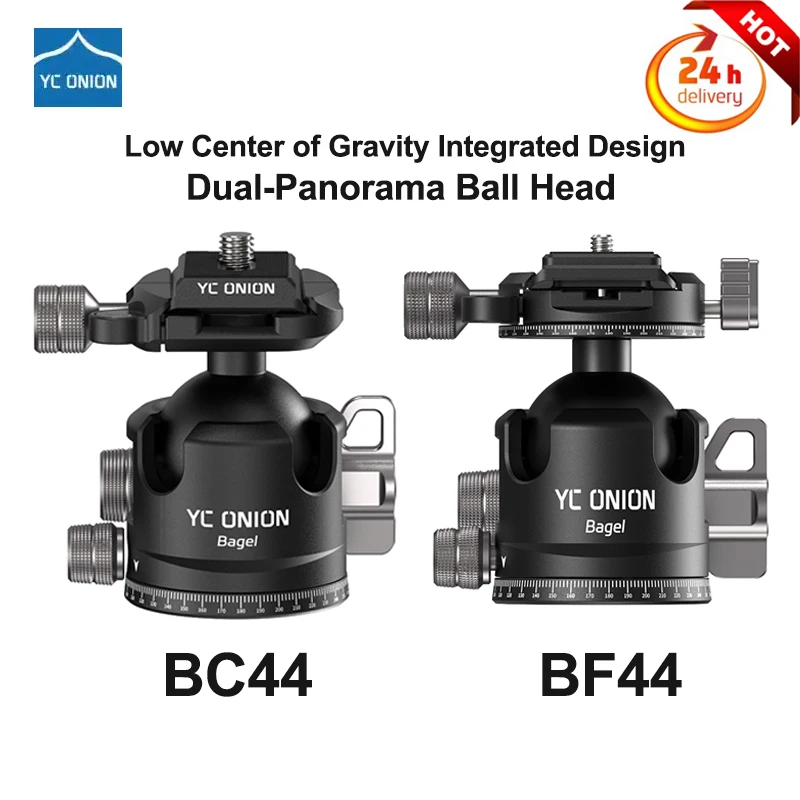 

YC ONION BC44 BF44 Dual-Panorama Ball Head Aluminum Alloy Low Center of Gravity Integrated Design Ball Head for Camera