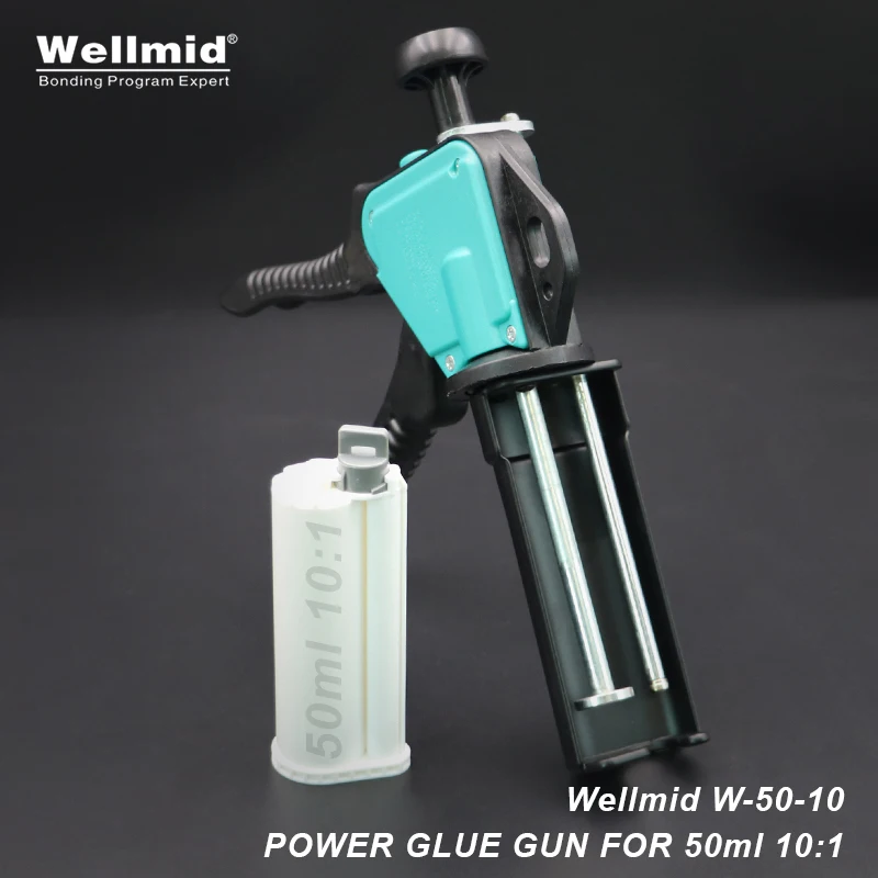 50ml 10:1Epoxy Adhesive Dispensing Gun 2K Kit Portable Double tube Mixing Dispenser loctite ARALDITE Cartridge AB Metal Glue Gun