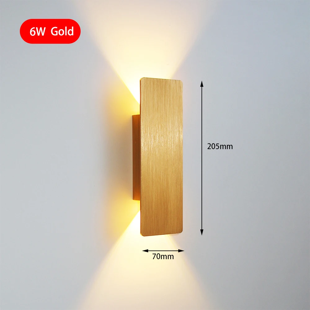 Feiyunlux Moderne Einfache 6W LED Innenwand Lampe Schlafzimmer Wohnzimmer Hause Beleuchtung Gang Korridor Dekoration Aluminium Wand Licht AC85-265V 4