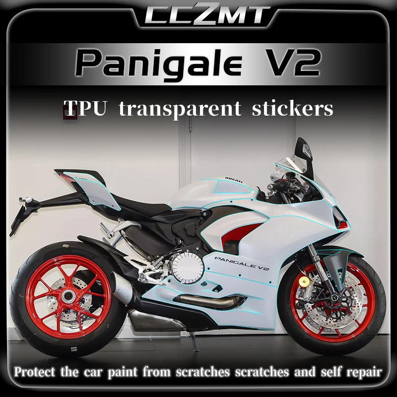 

For Ducati Panigale V2 2024 invisible car clothing fuel tank body protective film sticker film scratch resistant accessories