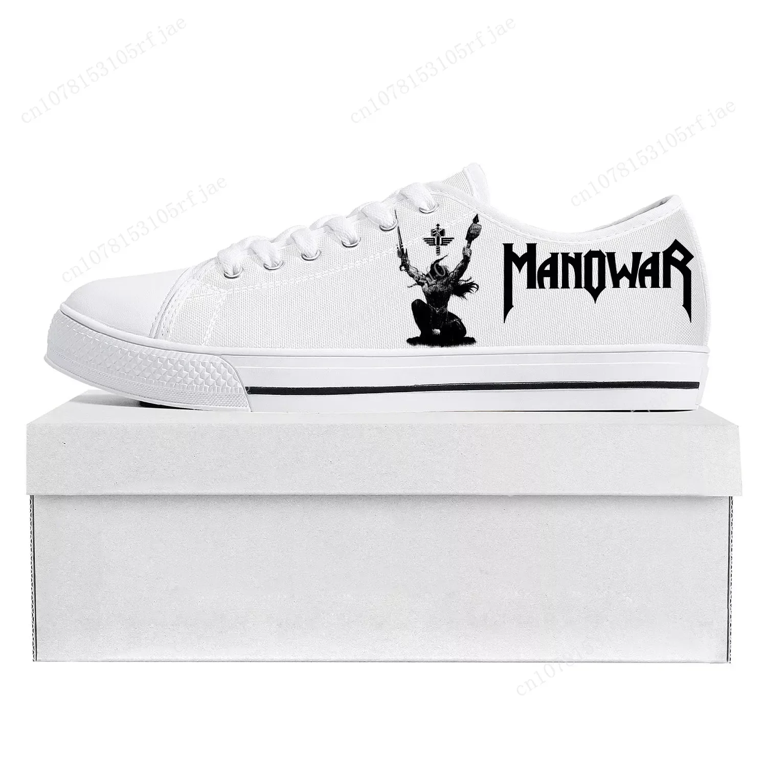 

Manowar Band Low Top High Quality Sneakers Mens Womens Teenager Canvas Customized Sneaker Casual Couple Shoes Custom Made Shoe