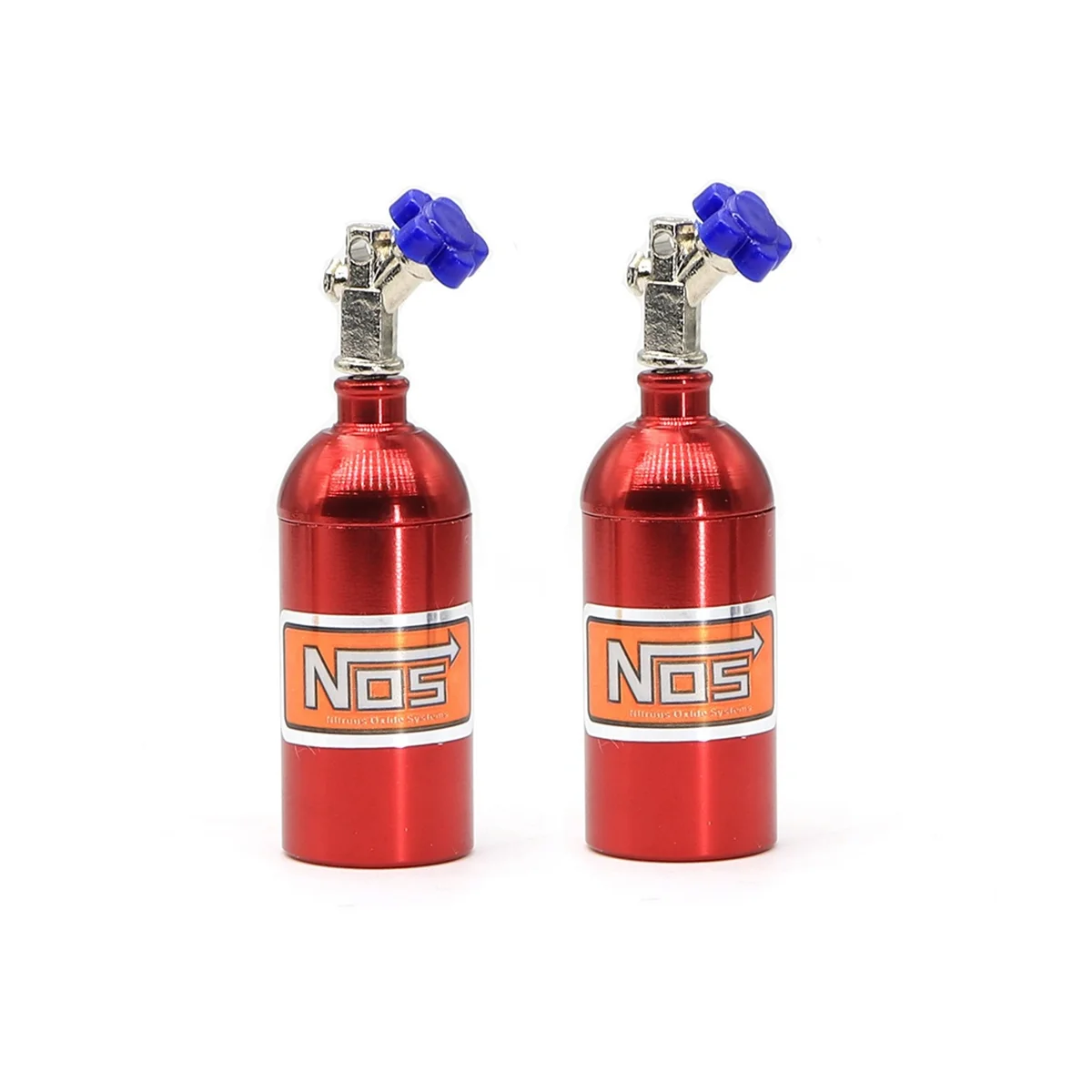 2Pcs Metal Simulated NOS Nitrogen Bottle for 1/10 RC Crawler Car Traxxas TRX4 Defender Bronco RC4WD D90 Axial SCX10,1