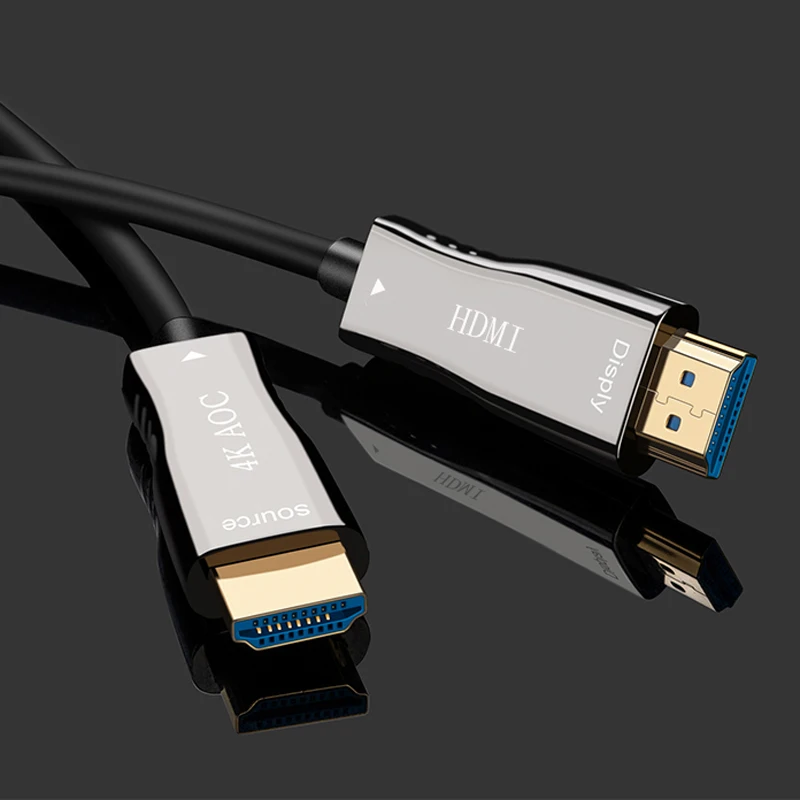 

Hot Sale 4K Fiber HDMI 2.0 Cable 48Gbps 4K/2K HDR Long Black PVC Cord for PS5/Xbox/PC/TV, 10ft/20ft/50ft High Speed Durab HDMI