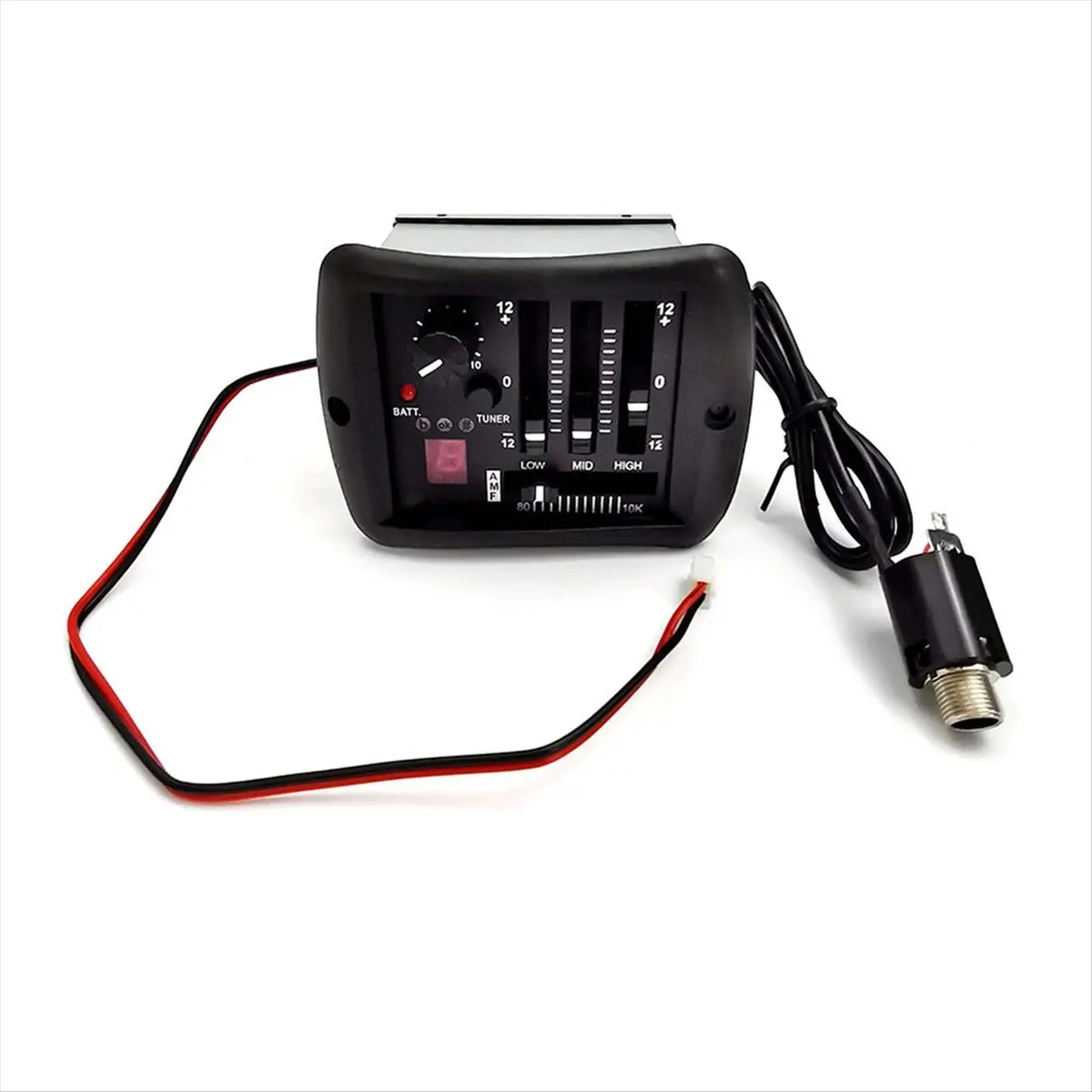 Compatible 4 Band Acoustic Guitar Preamp EQ Equalizer Piezo Pickup with Tuner Pickups for Folk Guitar Accessories Guitar Parts view 5