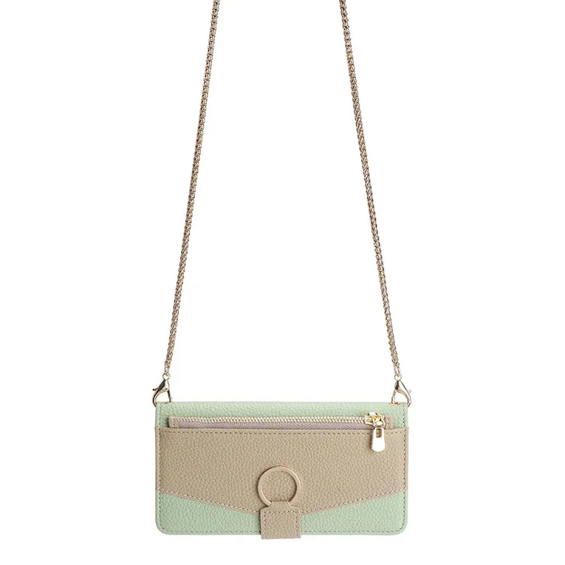 Zipper Crossbody Case For Iphone 15 Pro Max 17 16 14 13 12 11 12 Mini Xs Xr X 15 Plus 14 Leather Metal Chain Ring Wallet Flip Co
