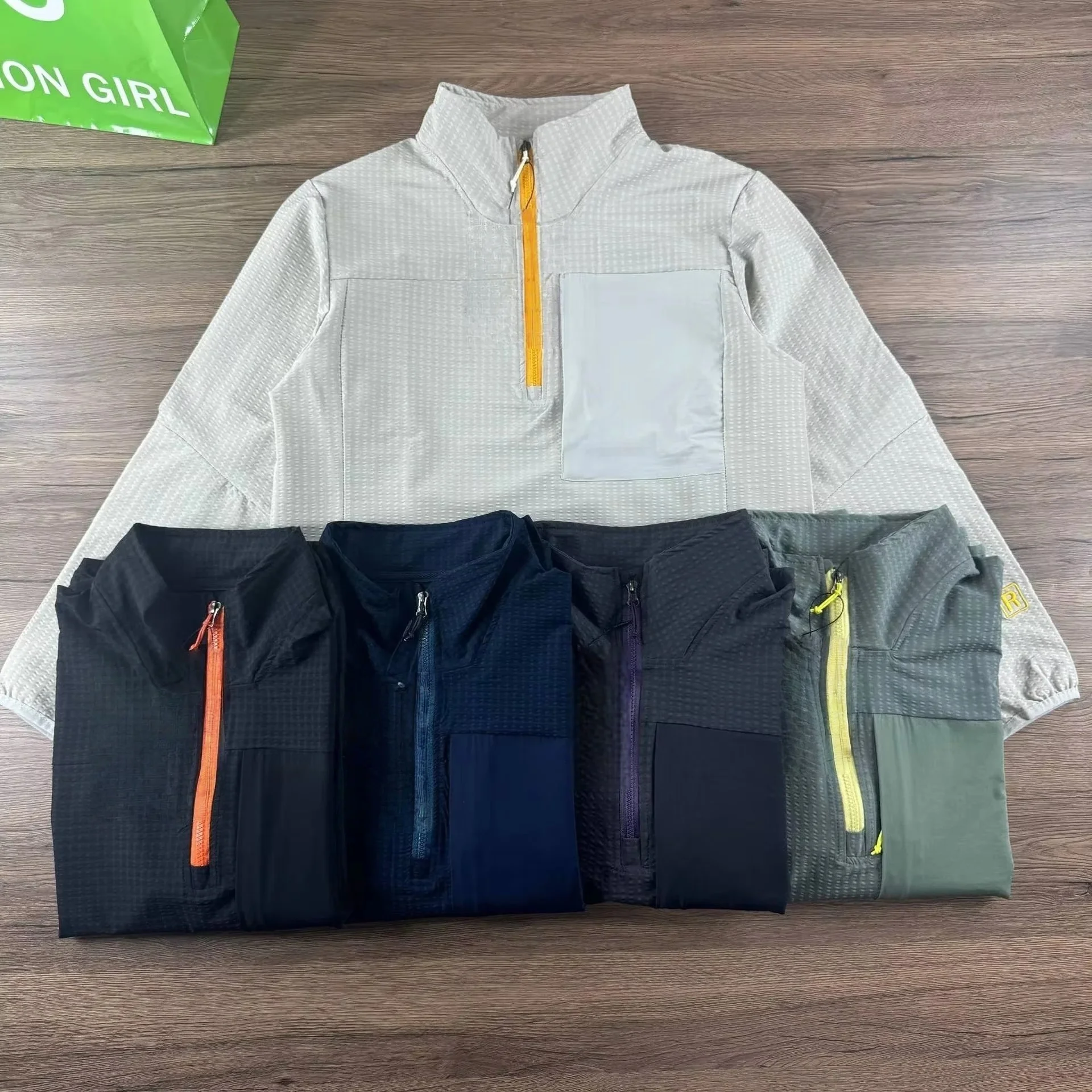 

Модная и спортивная мужская универсальная, легкая куртка с воротником-стойкой и велосипедная куртка на полумолнии для альпинизма