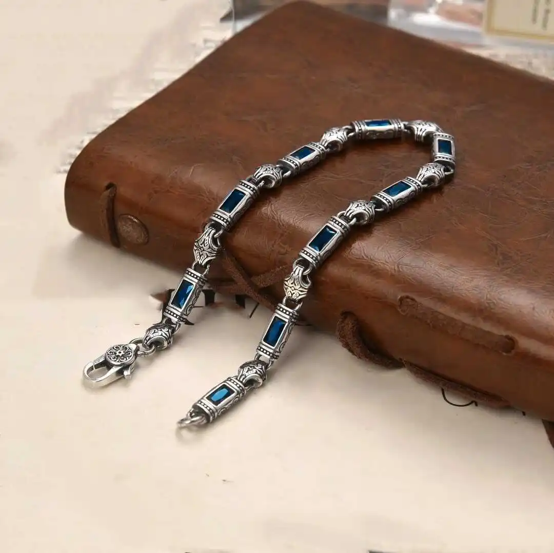 Buddhastone New Heavy Industry Trend New Style Arabesque Pattern Stone Bracelet Men and Women Gift Fashion Chain Jewelry