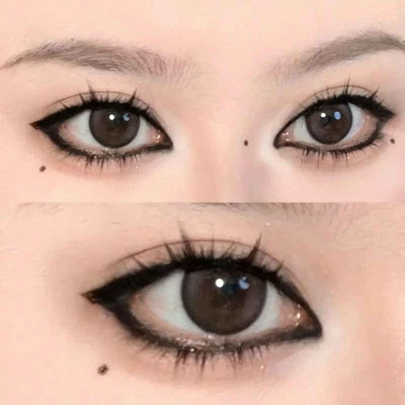 5Pairs Natural False Eyelashes Manga Simulated Eyelash Extensions Short cos Little Devil Black Stem Handmade Cross Makeup Lashes