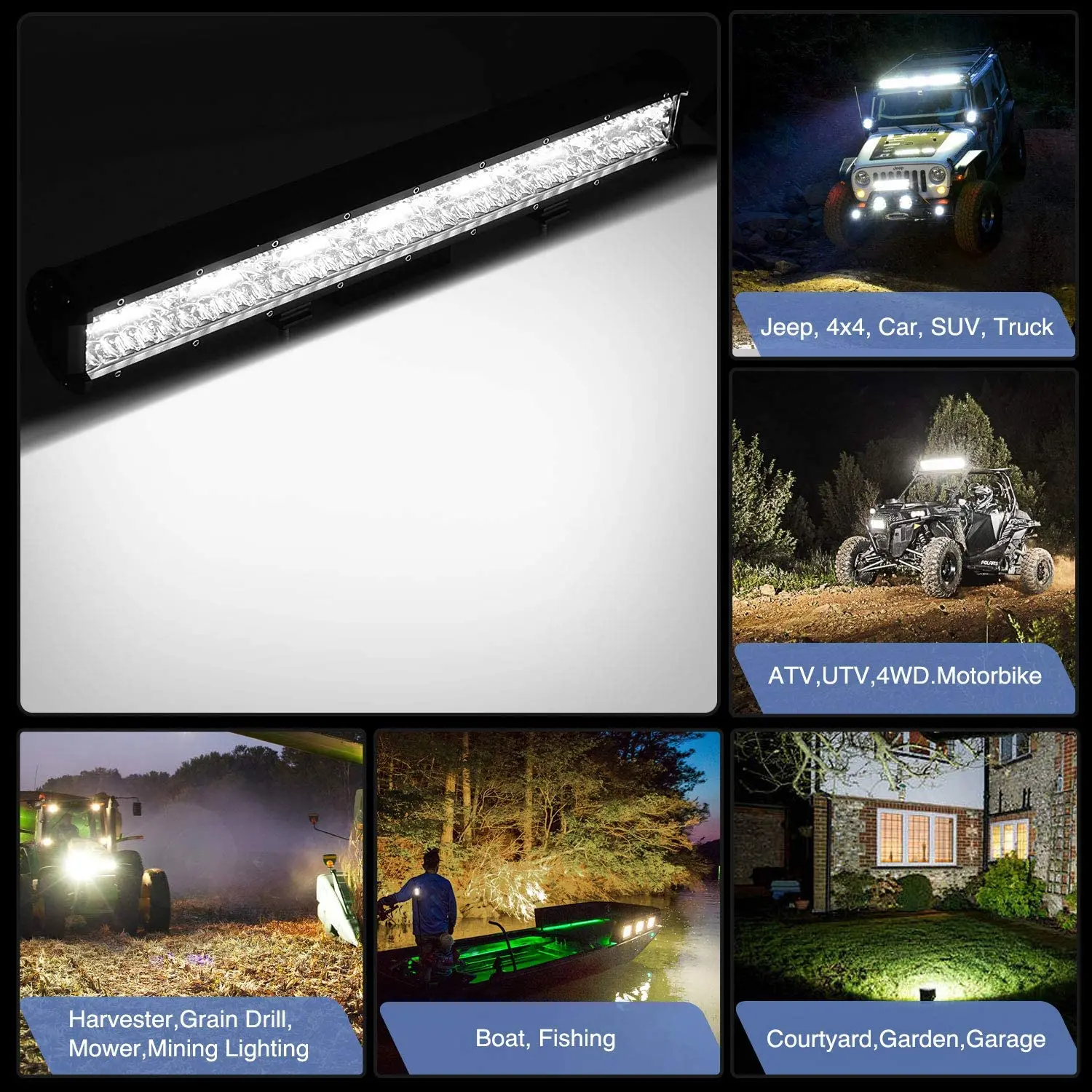 NLpearl LED Bar Work Light 12V 24V Offroad Spot Flood Combo LED Bar Work Light for ATV UTV Jeep Lada Niva 4x4 Truck Boat SUV