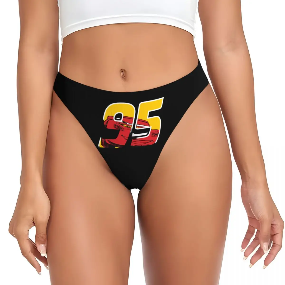 

G-String Funny Low Waist Sexy Lightning McQueen Go 95 Panties Thong Women Underwear Cars Breathable Underpants Women's