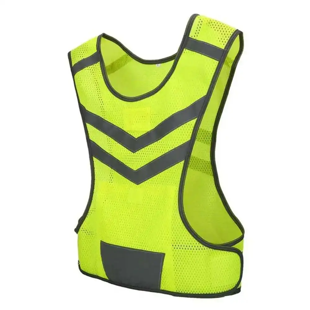 with Storage Bag Reflective Vest Lightweight Night Warning Reflective Safety Jacket Adjustable Waterproof