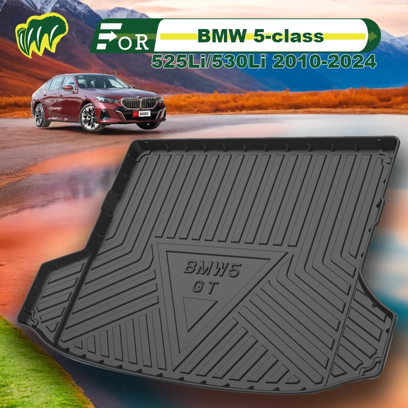 

For BMW 5-class 525Li/530Li 2010-2024 Custom Fit Car Trunk Mat All Season Black Cargo Mat 3D Shaped Laser Measured Trunk Liners