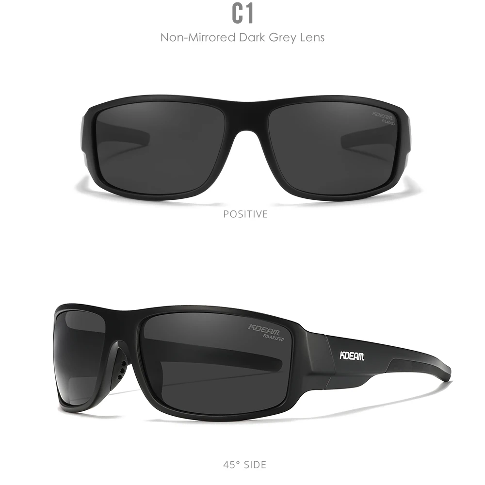 KDEAM Leistung Polarisierte Sonnenbrille Für Männer Druck Muster Design Rahmen Gläser Durchlässigkeit Cat.3 männer Sport Brille – Detail 12