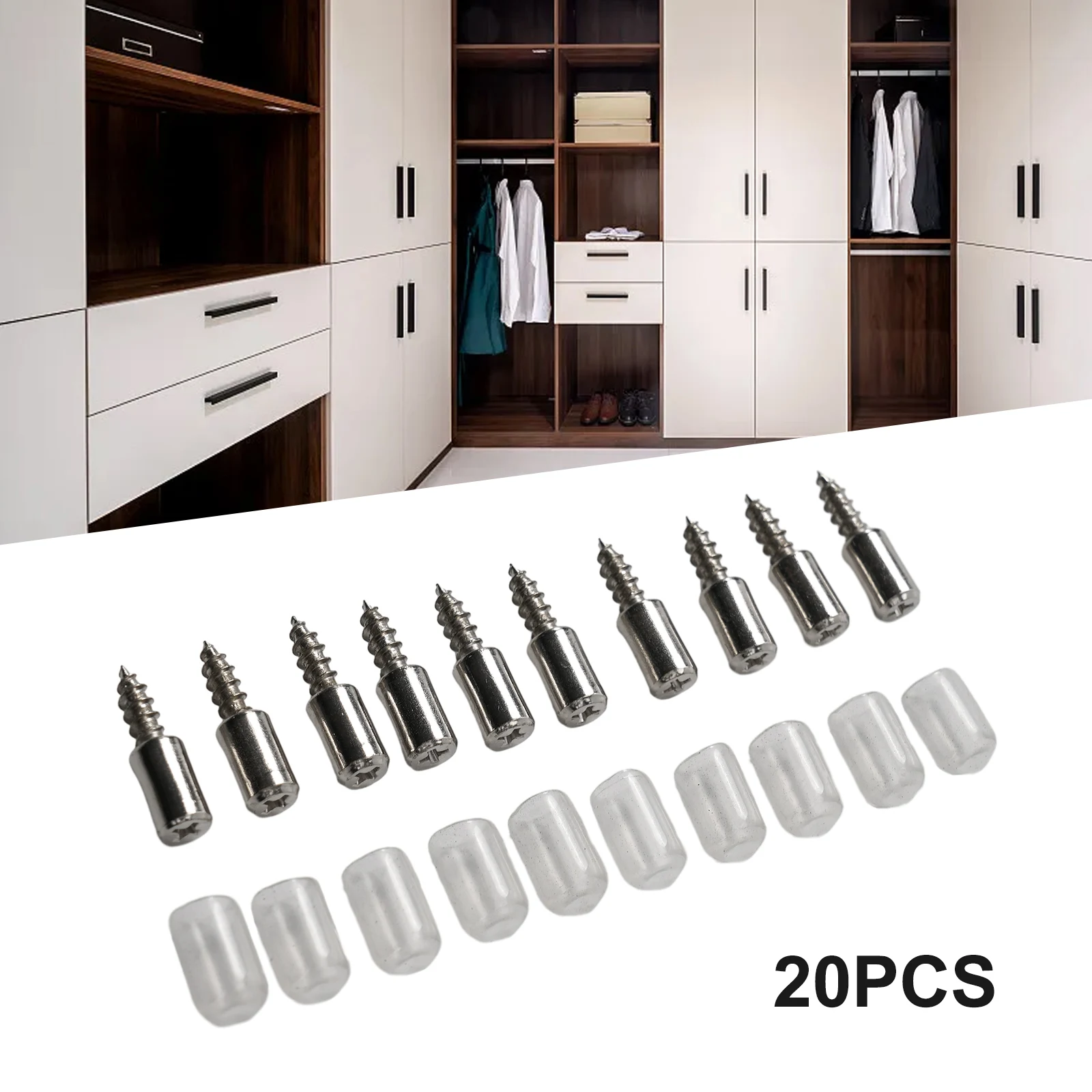 Accessories Support Nails Laminate Nail Self-tapping Silver 26*7.5mm 8/20PCS Bracket Nail Integrated Screw Brand New