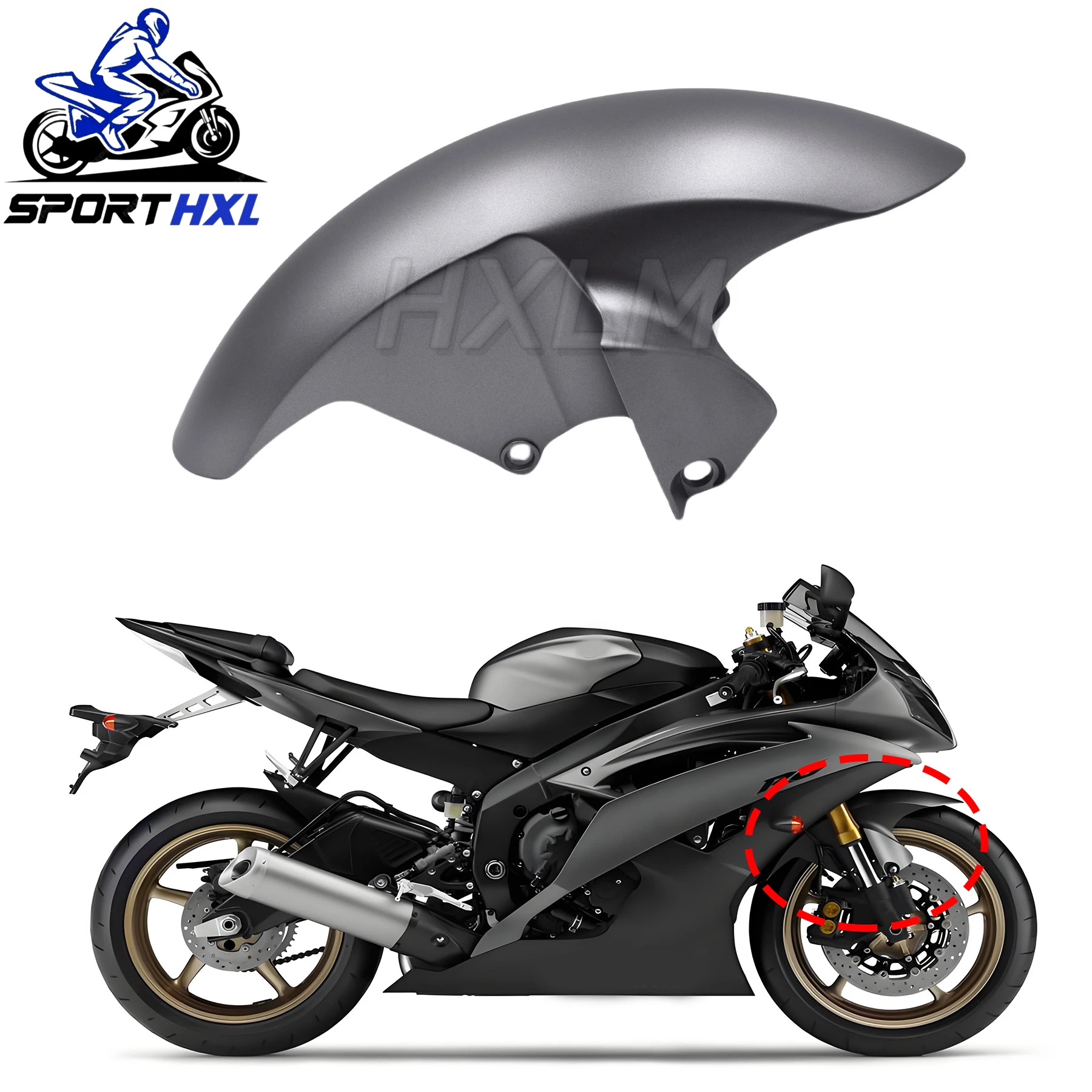 

Motorcycle Front Mudguard For Yamaha YZF-R6 2006 - 2016 Splash Guard Fairing Accessories Tire Protectors ABS Carbon Fiber Parts