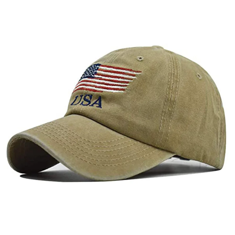 Wholsale Fashion USA Flag Camouflage Baseball Cap For Men Women Snapback Hat Army American Flag Bone Trucker High Quality