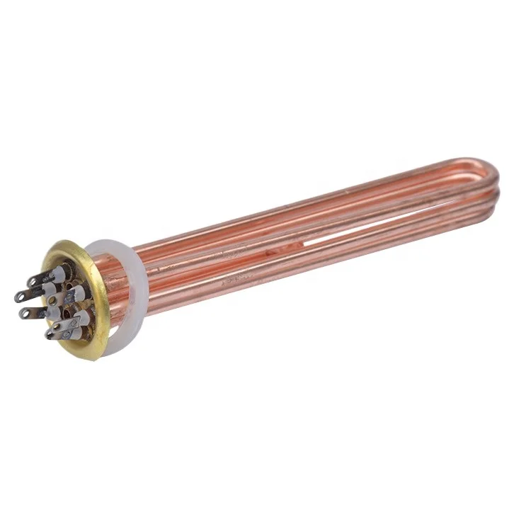 3KW6KW/9KW Copper water boiler heating pipe Hotel heater tube for water heater Red copper electric heating tube