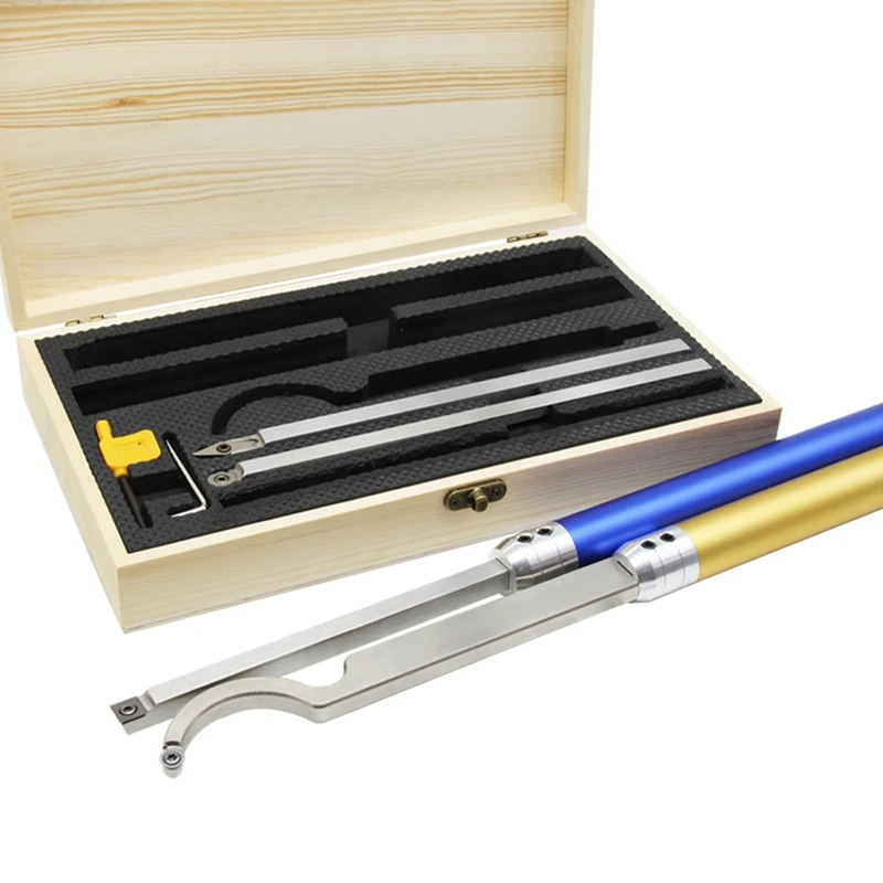 

NEW-Woodturning Tools Set Woodworking Chisel Inserts Cutter Stainless Steel Bar Aluminum Handle Wood Turning For Lathe