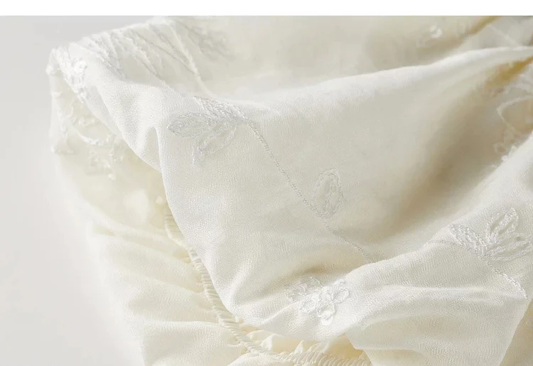 SENTUBILA Damen Lyocell-Kleider 2026 Sommer Elegantes Resort-Style A-Linien-Midikleid mit Wendehals und Stickerei für den Strand 162LO5639 – Detail 28