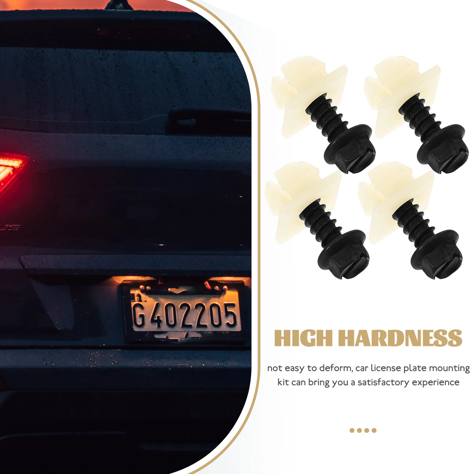 Car License Plate Screws Place Fixing Clips Mount Kit Mounting Accessories Steel Fasteners