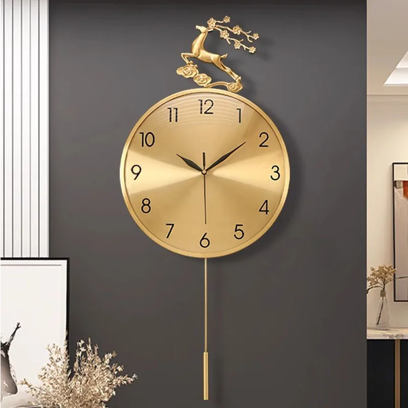 Restaurant Nordic Wall Watch Living Room Art Mural Mechanism Vintage Interior Wall Clocks Design Reloj Pared Room Decorations