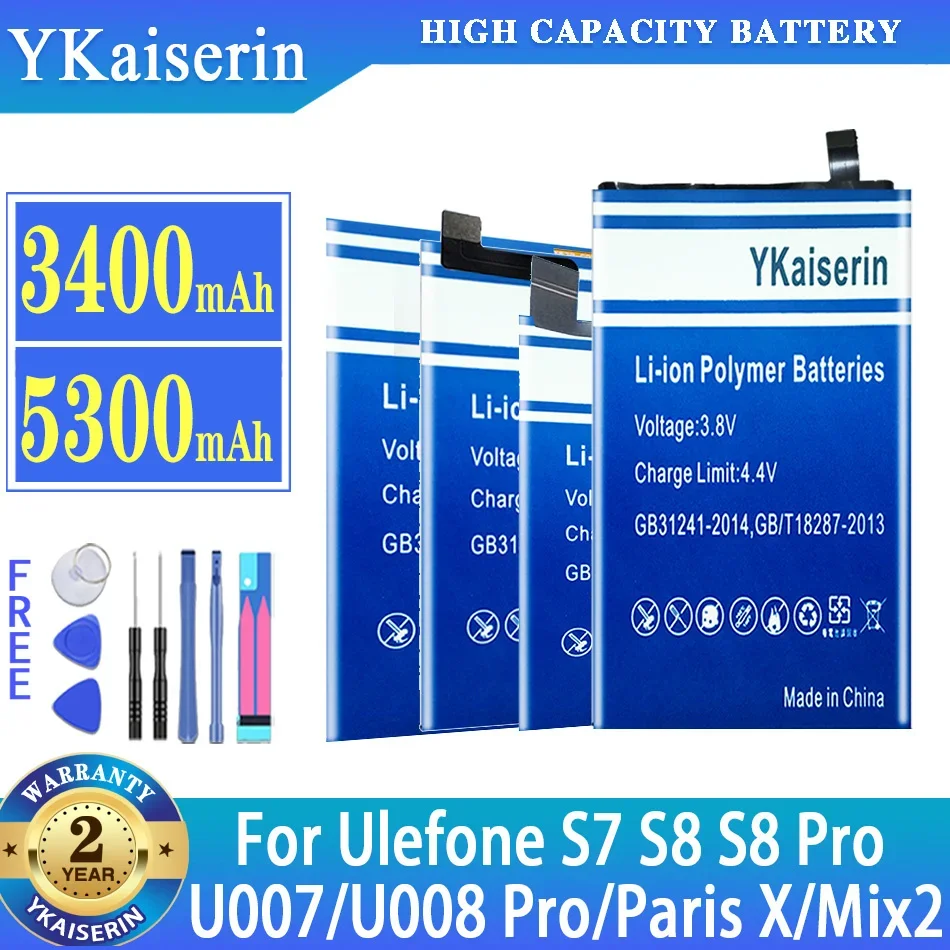 Аккумулятор ykaisin для Ulefone S7 S8 S8 PRO S8PRO U007 Smartphone U008 Pro U008Pro Paris X Mix 2 Mix2 металлический умный телефон