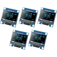 5Pcs 0.96 Inch OLED I2C IIC 4pin White/Blue/Yellow Blue Display Module 128x64 Pixel SSD1306 Mini Self-Luminous Lcd Screen Board