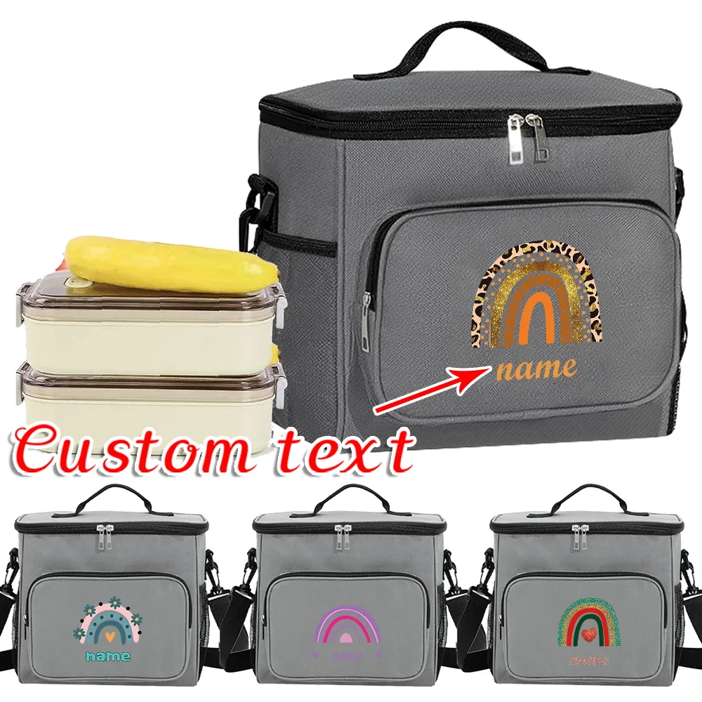 شخصية مخصصة اسم واحد الكتف معزول حقيبة الغداء مكتب بينتو الحقيبة العملي مقبض حقيبة أكياس صندوق الغداء بسيطة #1