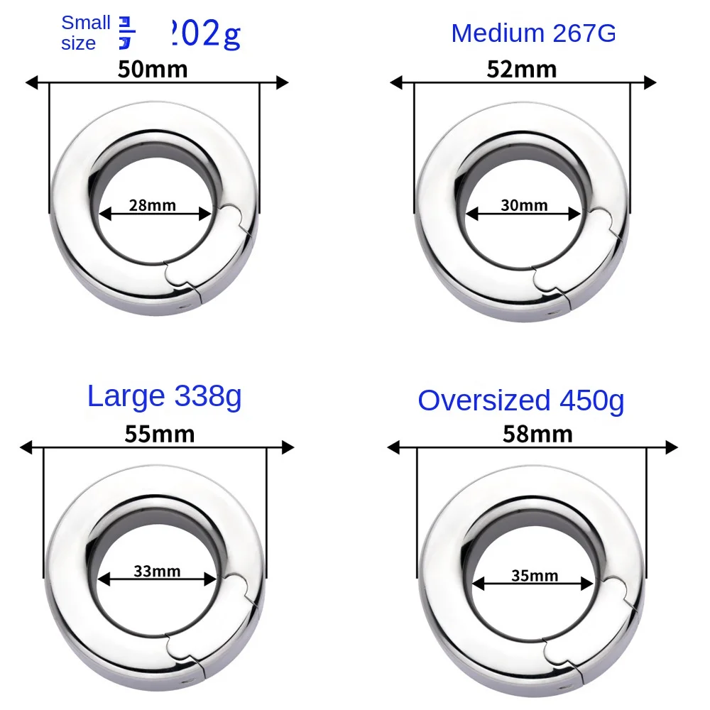 BXA-154 Aço Inoxidável Masculino Bloqueio Anel, Penis Anel, Massageador Exercício, Escroto, Peso-Bearing Bloco, Escroto, Restraint, Alongamento