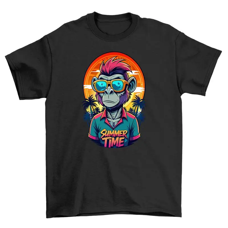 Camiseta Summer_44 Monkey Business con diseño divertido en tonos 100 Cott