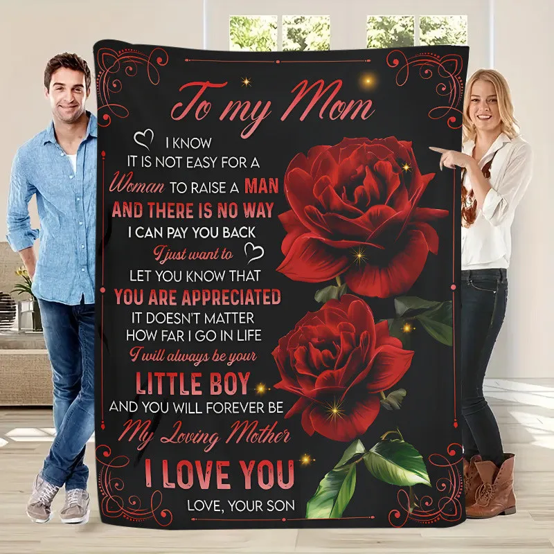 Mom Message Blanket - Family Ties Throw