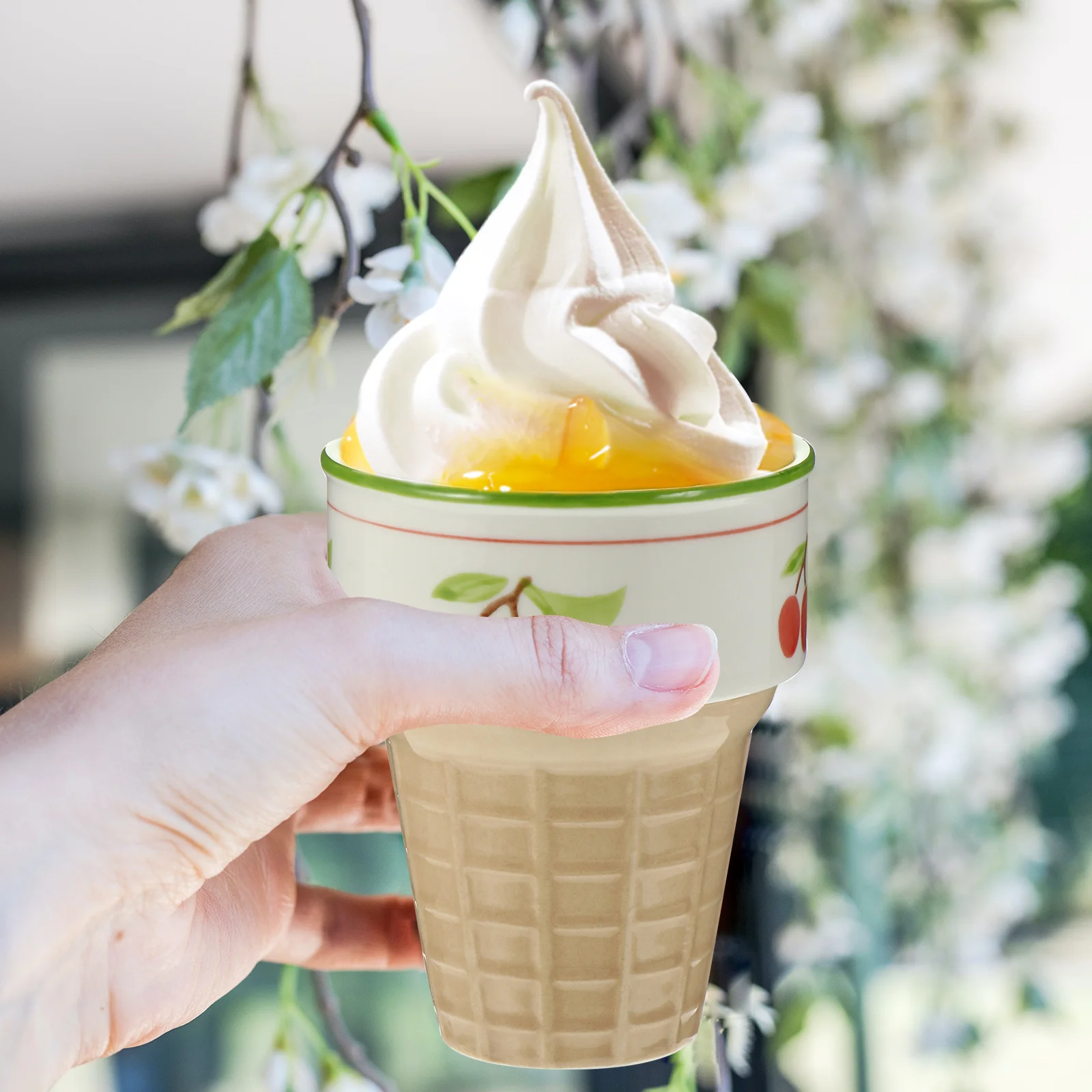 

ice cream cone cup practical breakfast cup simple coffee cup creative pudding cup lovely milk cup