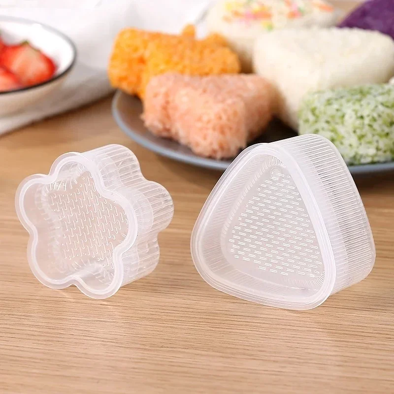 DIY Onigiri Sushi Making Mold Triangle Sushi Press Heart and Plum Blossom Shaped Home Rice Mold Japanese Bento Sushi Maker