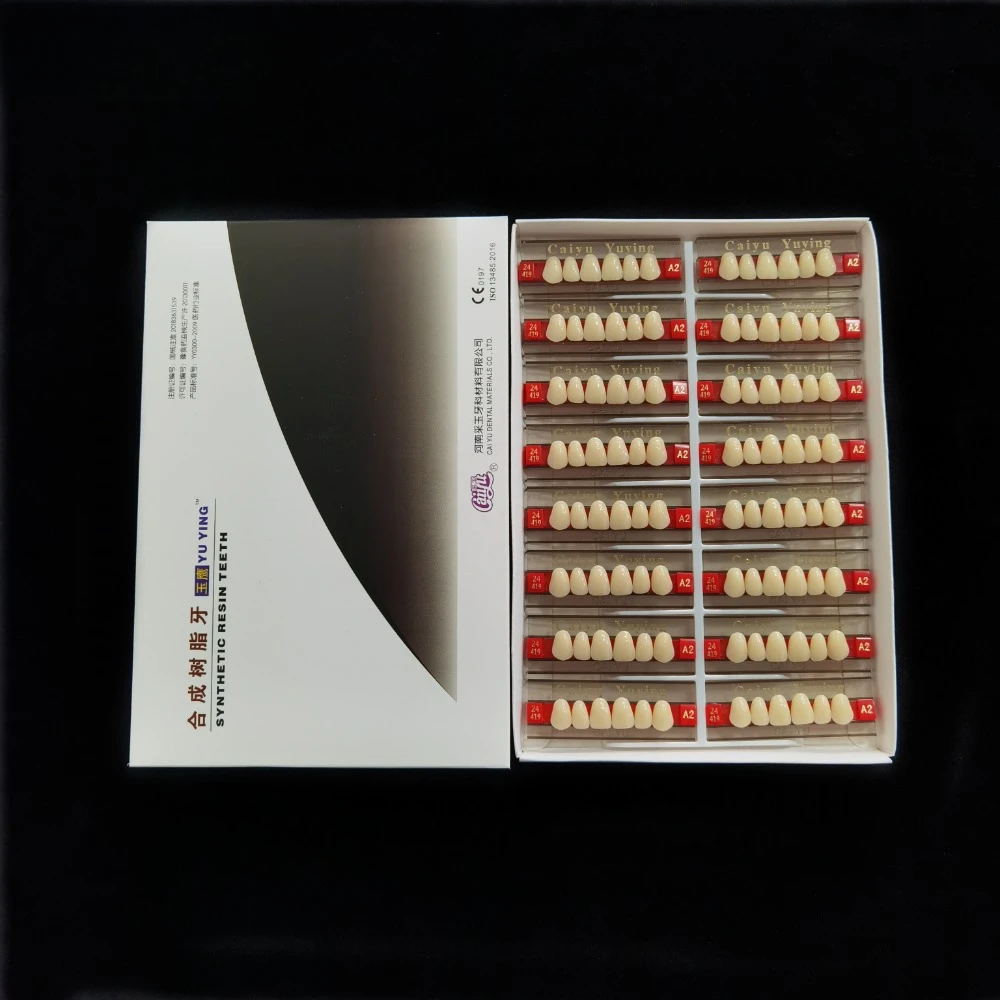 Denture Dental Synthetic Resin Teeth Anterior Posterior Polymer A1/2/3 Acrylic False Tooth Temporary Model MaMaterials