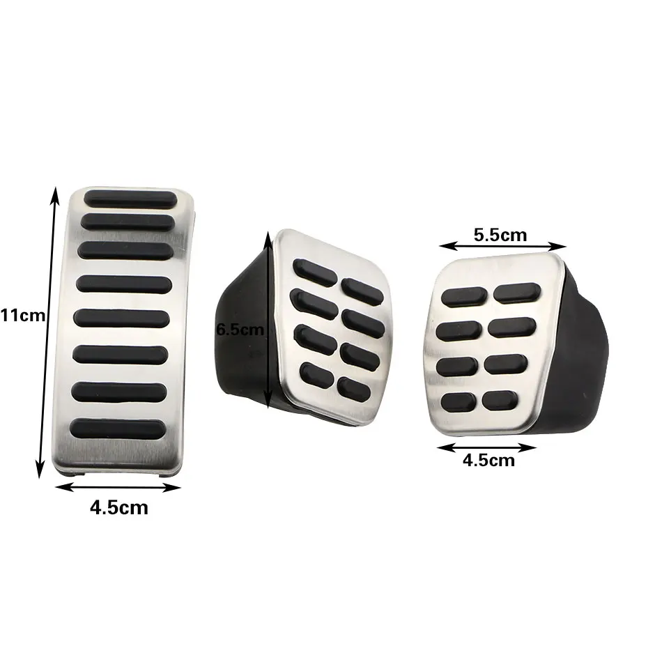 Stainless Steel Clutch Accelerator Gas Brake Clutch Pedal for Volkswagen Polo Bora Jetta MK4 Skoda Fabia Rapid Audi A1 A2 A3 TT view 2