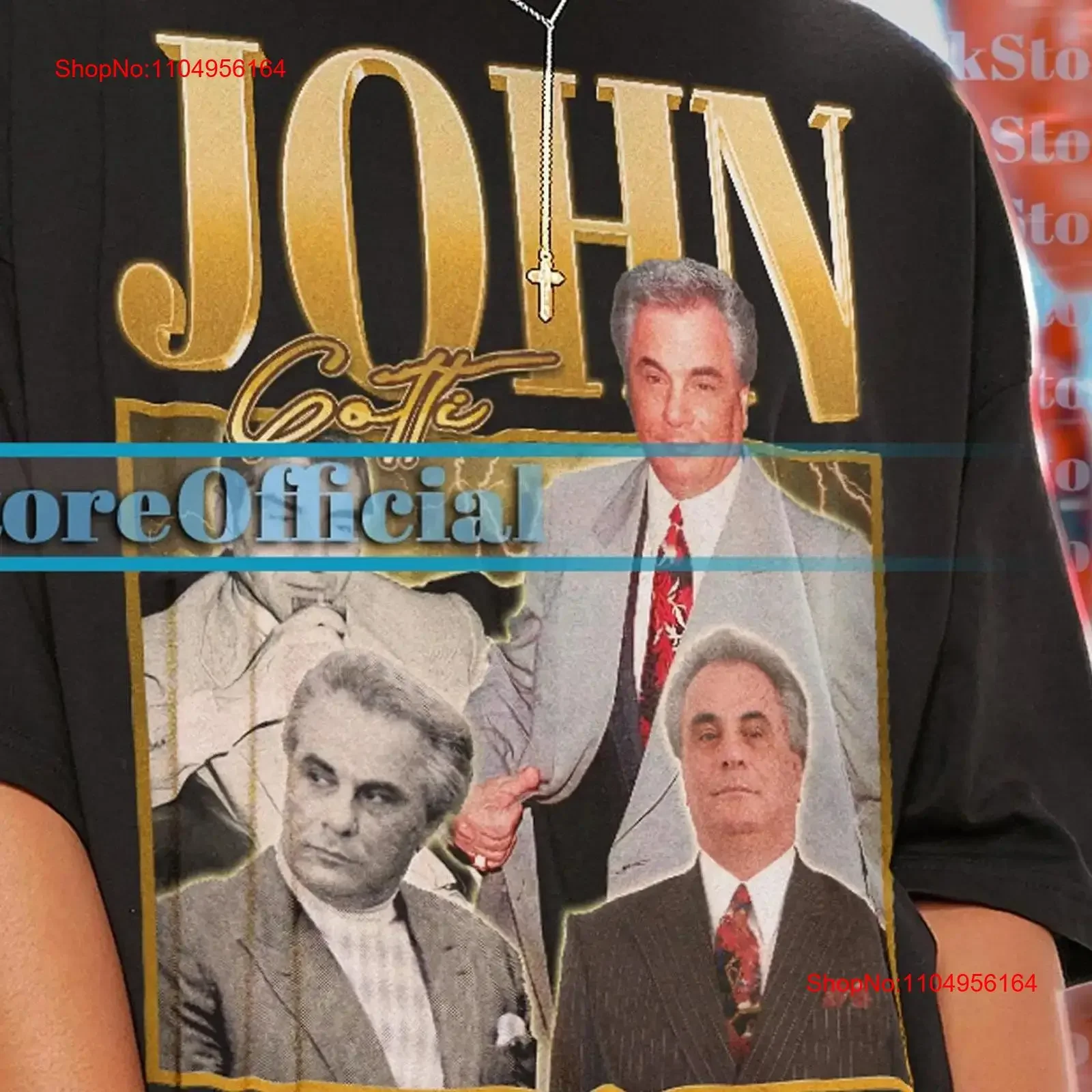 JOHN GOTTI-Camiseta Vintage para hombre, suéter Retro de los años 90, ropa de calle lavada vintage, gráfico de moda ligeramente informal