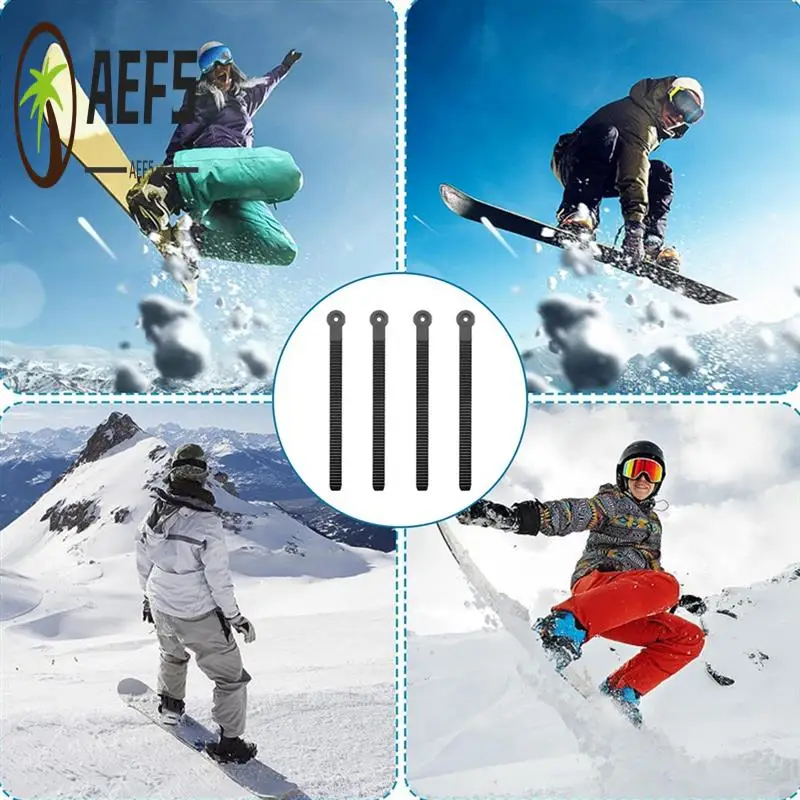 

AEF5-4Pcs Ремень для лестницы на щиколотке для сноуборда с винтами Лыжные ботинки Ремень для крепления коньков