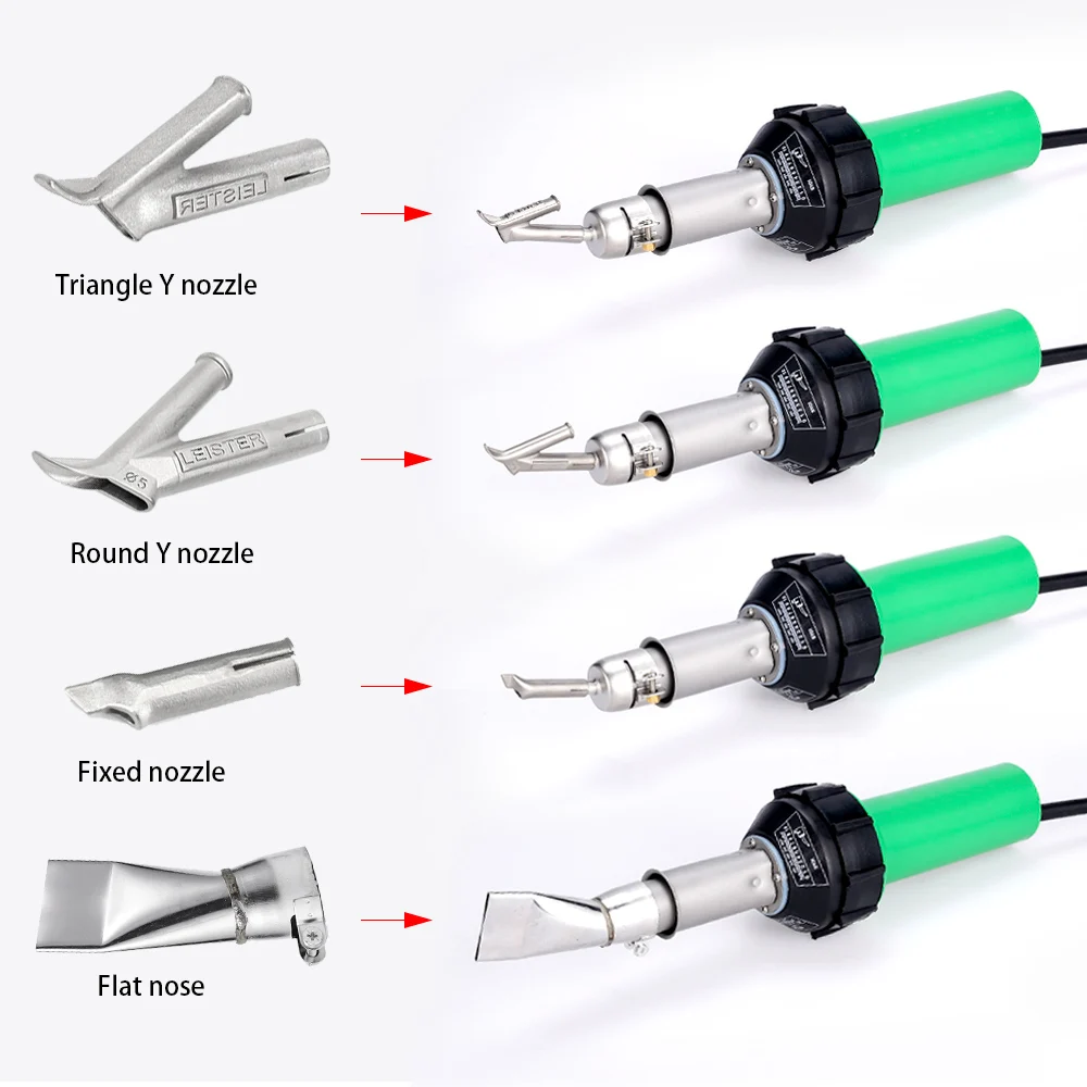 220V 1600W 50/60hz Plastic Welder Gun Electric Hot Air Torch Blaster Plastic Welding Machine Heating Core Complete Tool Kit