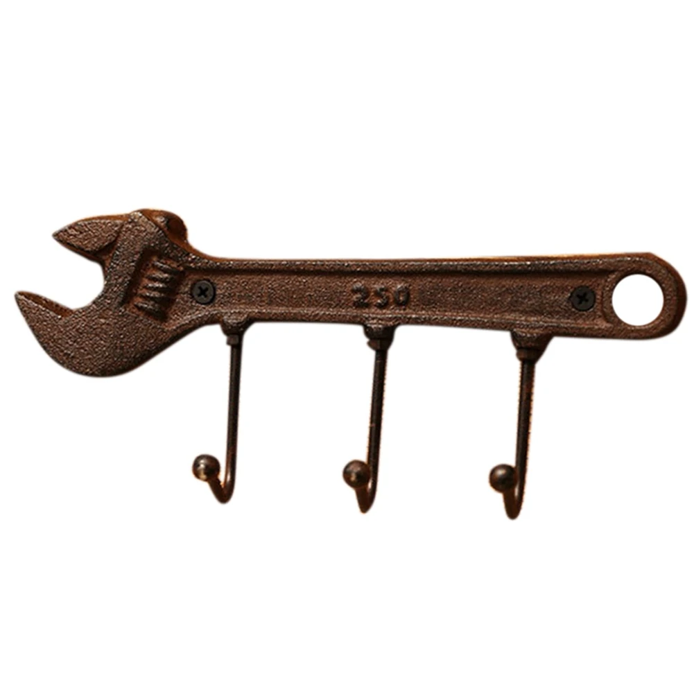 Creative Wall Hook Hanger Wall Mounted Vintage Wrench Hook Holder Clothes Bag Rack Practical Home Decoration