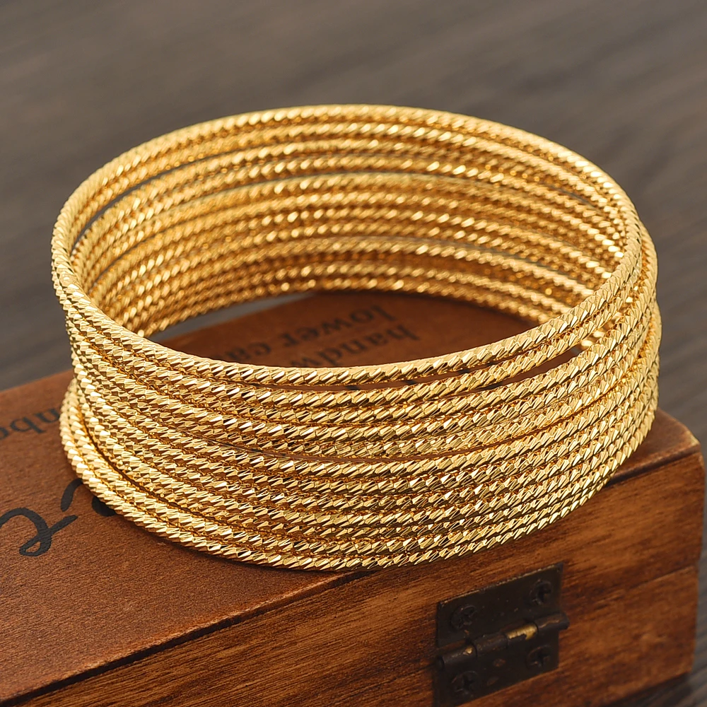 Fashion Dubai Gold Jewelry Gold Color Bangles For Ethiopian Bracelets Ethiopian Jewelry Gift