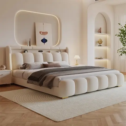 현대 킹 사이즈 침대 북유럽 서랍 럭셔리 머리판 침대 프레임 스토리지 180x200cm Muebles Para Dormitorio 홈 인테리어