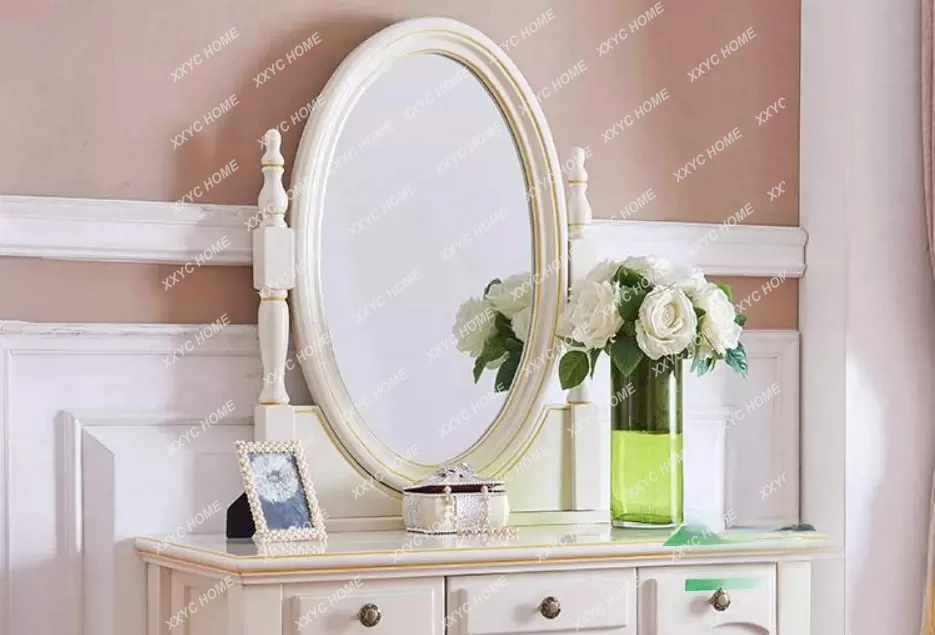 Light luxury solid wood dressing table Modern simple small apartment dressing table Internet celebrity dressing table