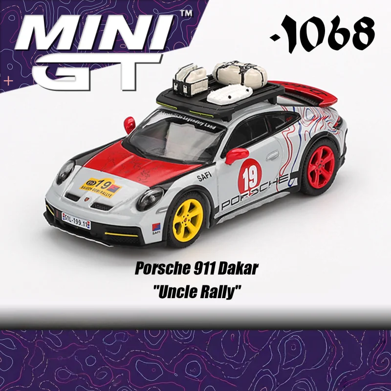 1:64 Dakar Rally 911 Rennwagen 1108 Miniatur-Simulationsautomodell aus Legierung, Sammlerstück für Erwachsene, Original auf Lager
