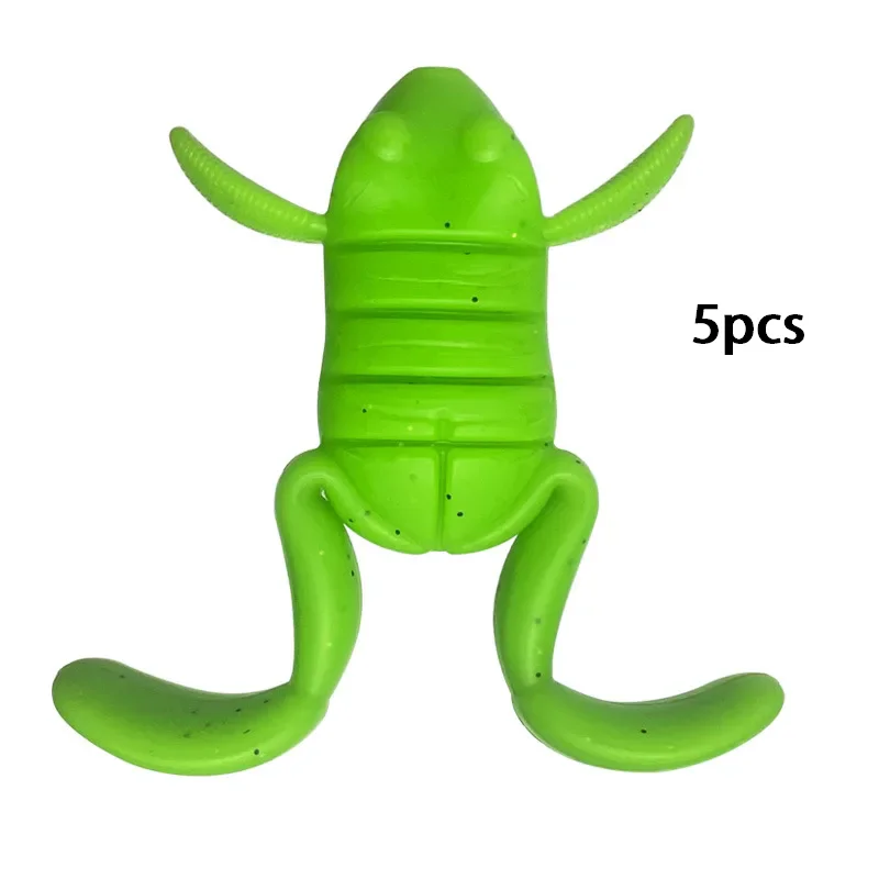 5 Stück Köder, 5 g/Stück, Wasseroberfläche, Kick-Frosch, gefälschter Köder, hohe Simulation, TPE-Frosch, weicher Köder, schwarzer Fisch und Bass-Liebling – Detail 9