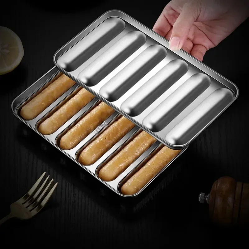 Household Kitchen Stainless Steel Sausage Mold Children\'s Hot Dog Making Mould DIY Baked Ham Sausage Maker Box