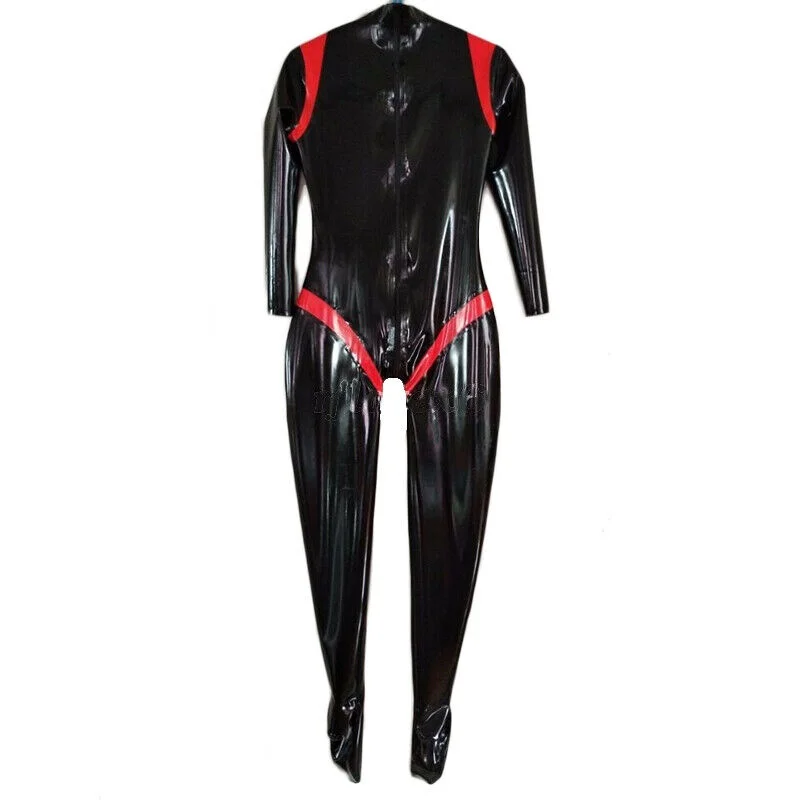 Latex Gummi Rubber Bodysuit Catsuit Overall Ganzanzug Spiel Verein Jumpsuit Masquerade ball