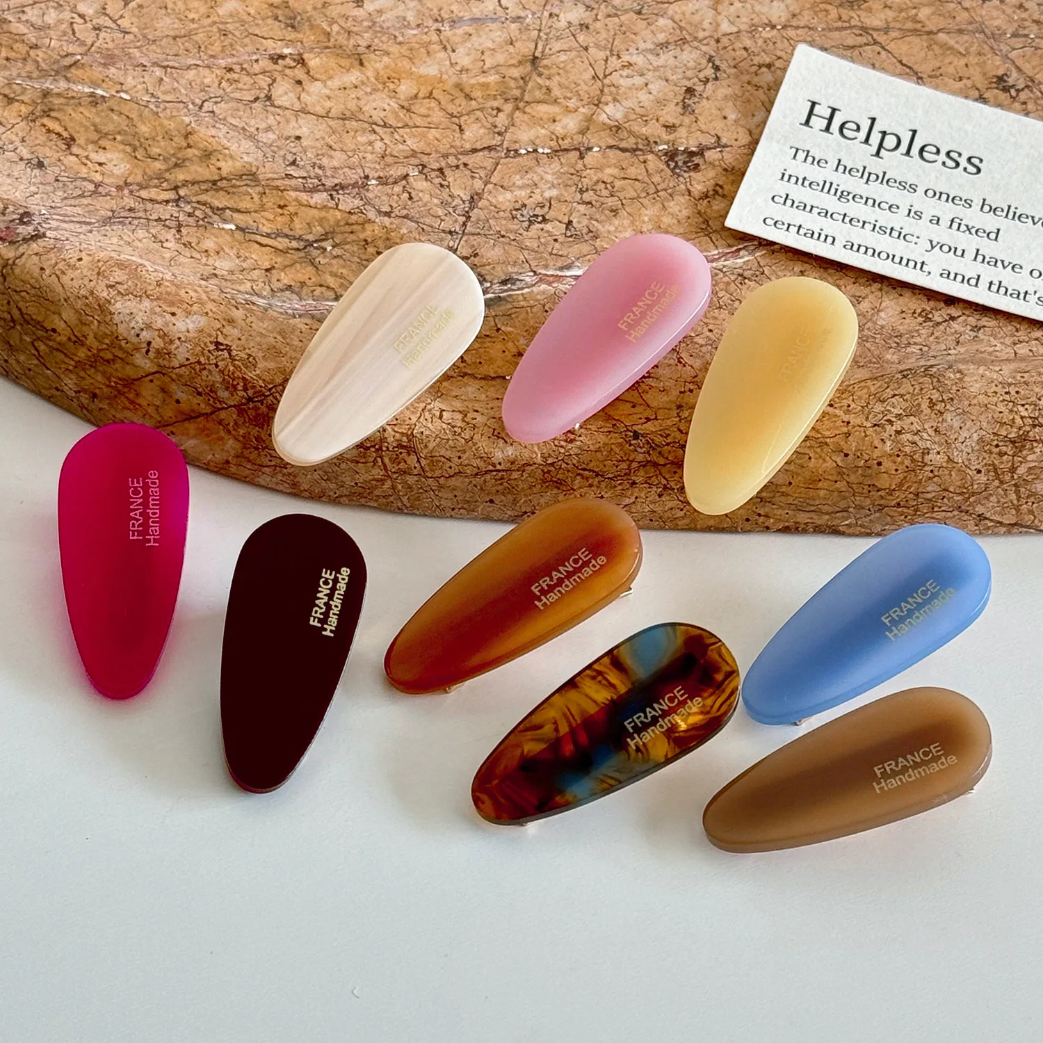 

Корейские заколки для волос премиум-класса из ацетата с золотым логотипом, элегантные заколки для челки, тонкие волосы, отслаивающие контроль, женские аксессуары для волос